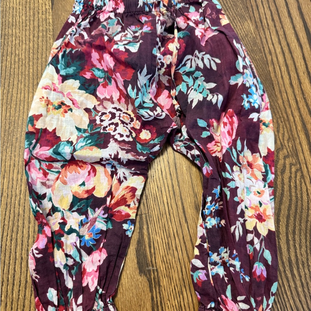 Zimmermann Red and Pink Casual Bottoms with Floral Print